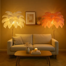 Ostrich Feather Lamp