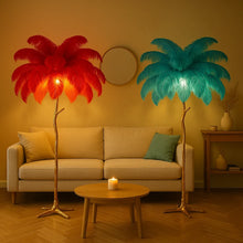Ostrich Feather Lamp