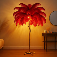 Ostrich Feather Lamp