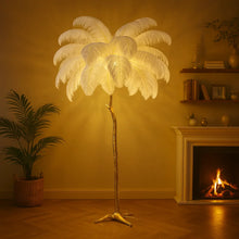 Ostrich Feather Lamp