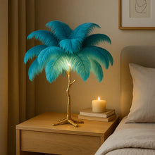 Ostrich Feather Table Lamp