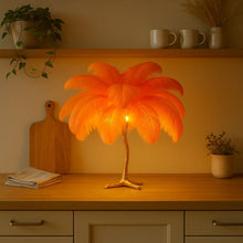Ostrich Feather Table Lamp